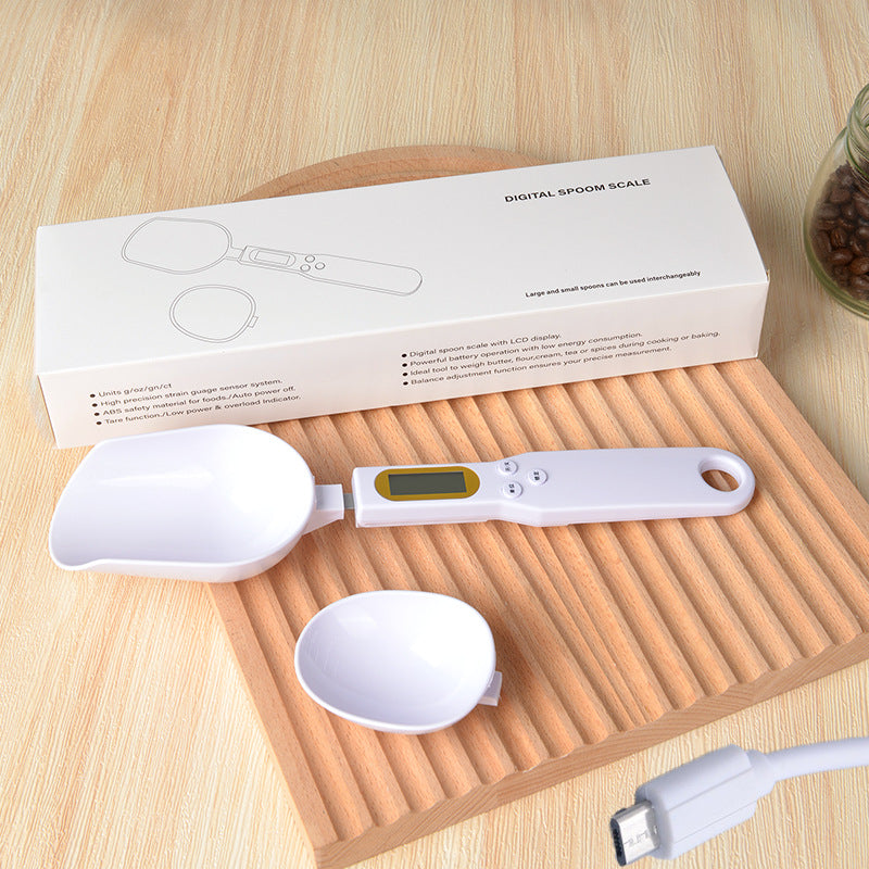 Electronic measuring spoon scale household small mini electronic scale weighing spoon scale manual ingredient scale food white gram scale