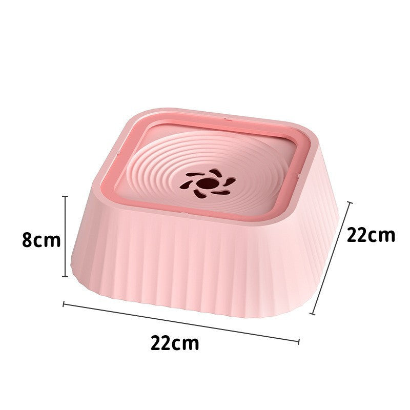 Non-wetting floating water bowl for dogs, transparent floating water bowl for pets, anti-tipping.