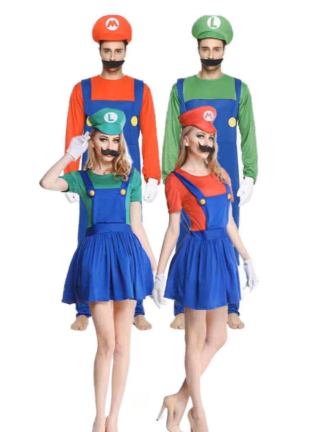 Halloween cosplay anime costumes parent-child role-playing children's Mario clothes Super Mario costumes