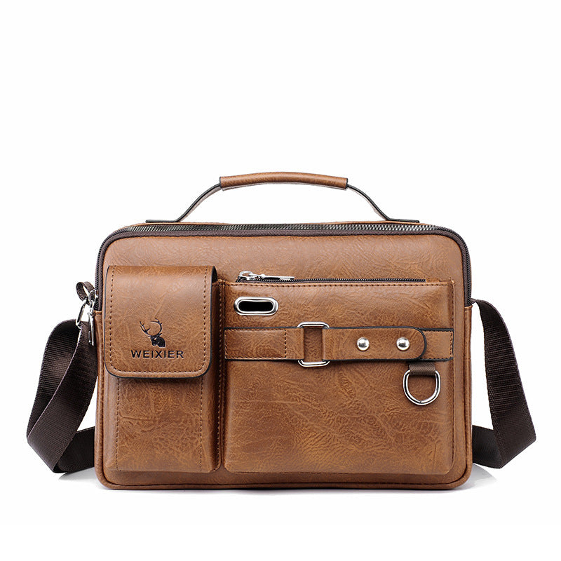 Cross-border men's shoulder messenger bag business commuter men's shoulder bag high-end men's shoulder bag men's bag