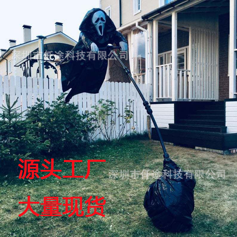 Halloween Screaming Scarecrow Wind Skull Device Source Manufacturer Scream ScareCrow