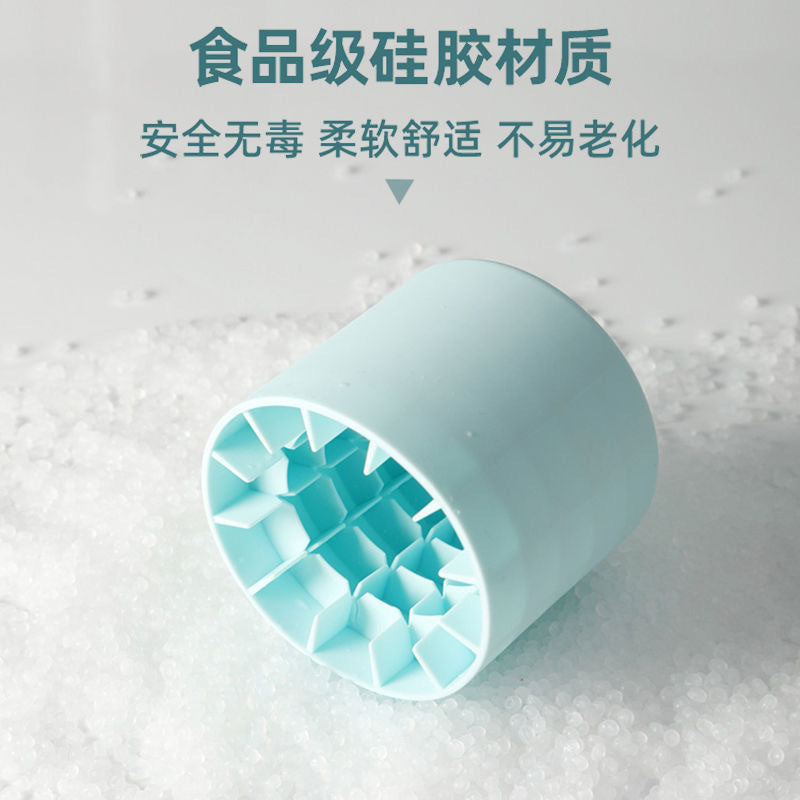 Manufacturer round ice tray wholesale 3D ice making easy demoulding food silicone mold ice storage box 1.3cm ice cubes