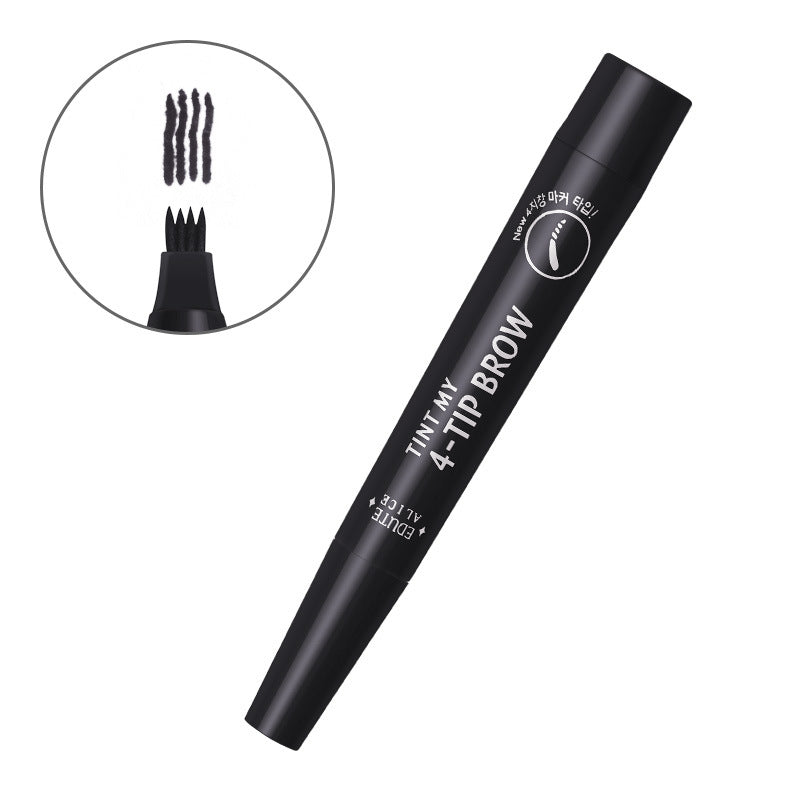 Wild eyebrow four-head eyebrow pencil four-pronged water eyebrow pencil anti-sweat thin four-claw durable non-smudge tattoo multi-color one-piece delivery