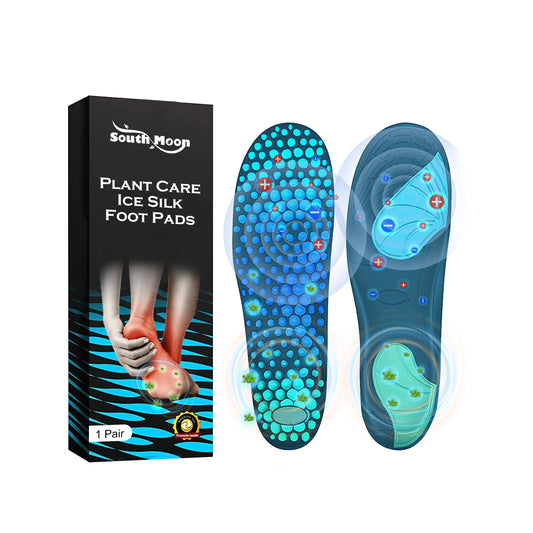 South Moon Ice Silk Breathable Insole Relieves Joint Pain and Swelling Earthworm Leg Vein Massage Nursing Pad