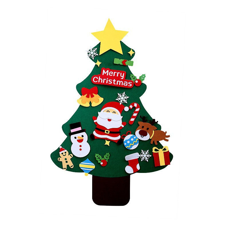 New felt Christmas tree children's handmade educational DIY Christmas decoration pendant non-woven felt Christmas tree