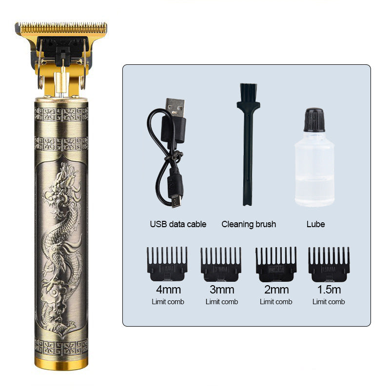 Cross-border hair clipper hairdressing electric clipper electric hair clipper oil head carving razor bald hair clipper