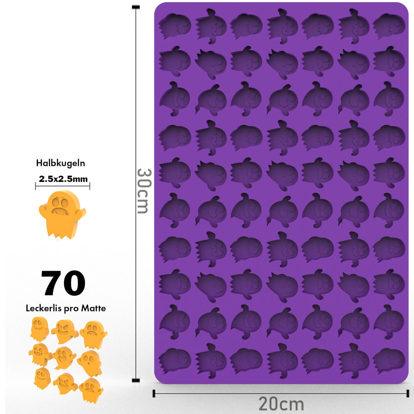 Silicone mold Christmas candy chocolate mold High temperature resistant freeze-dried dog food biscuit wax block mold