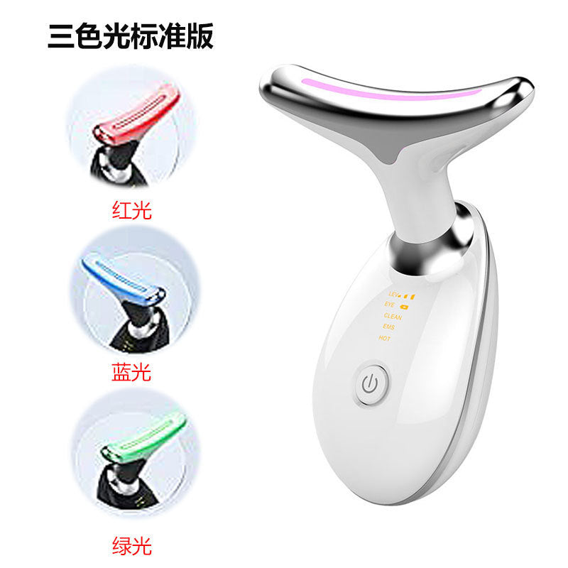 Neck beauty instrument cervical massage instrument multifunctional neck massager vibration hot compress to remove neck lines and nasolabial lines beauty instrument