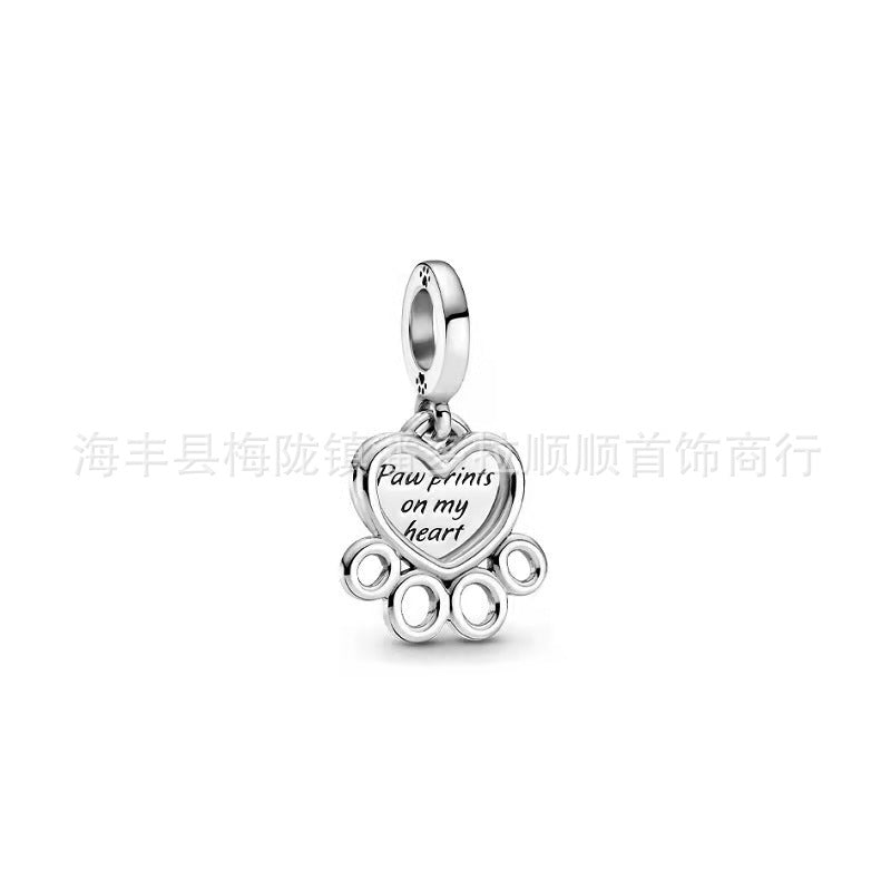 Panjia beads sterling silver S925 blue starry sky pendant pumpkin car dream catcher ocean heart beaded beads pendant