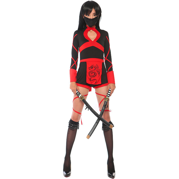 S-XXL Samurai Costume Dragon Japanese Ninja Uniform Dragon Ninja Costume Halloween Costume