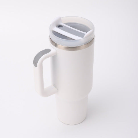 Ice Cup 304 Stainless Steel 40oz Car Cup Large Capacity Thermos Cup Straw Cup Cold Coffee Car Water Cup