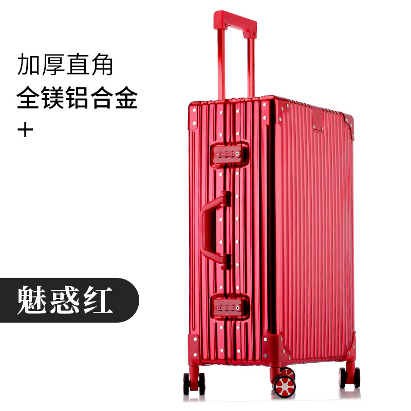 All-aluminum magnesium suitcase aluminum frame trolley suitcase password box 20 inch cabin suitcase 24 high value one piece drop shi