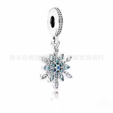 Panjia beads sterling silver S925 blue starry sky pendant pumpkin car dream catcher ocean heart beaded beads pendant