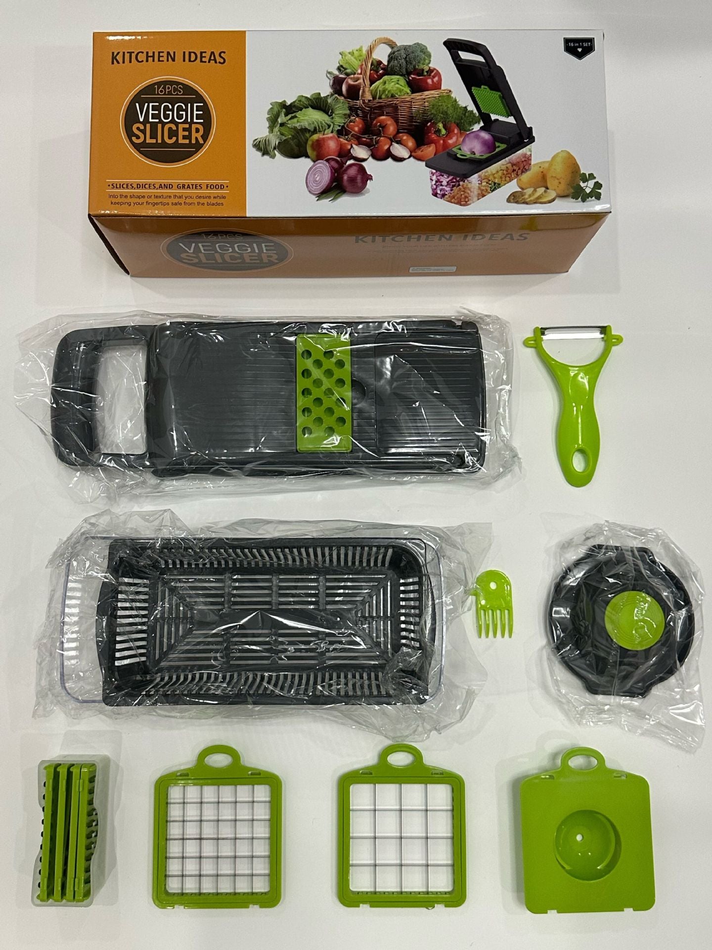 Kitchen vegetable cutting tool 16-piece dicing vegetable cutter multi-function vegetable cutter multi-function dicing vegetable cutter