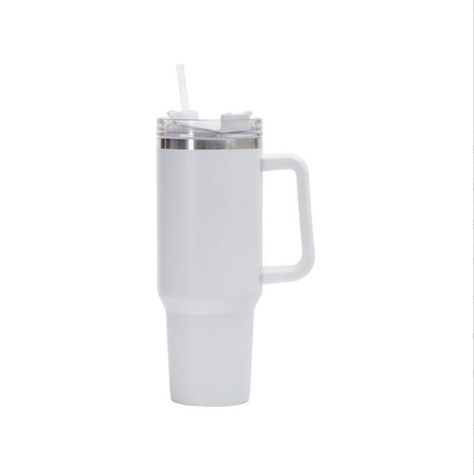 Ice Cup 304 Stainless Steel 40oz Car Cup Large Capacity Thermos Cup Straw Cup Cold Coffee Car Water Cup