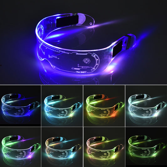 LED luminous glasses Christmas party bar music festival dance party glasses luminous goggles Christmas glasses