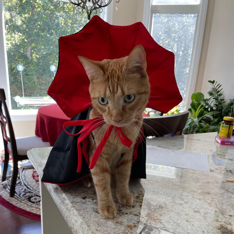 Pet cross-border Halloween costume witch vampire cat cloak dog Halloween cape cross-border hot sale