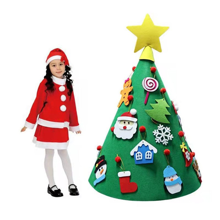 Cross-border felt Christmas tree 3D DIY cone Christmas tree Children's educational Christmas decoration Christmas pendant