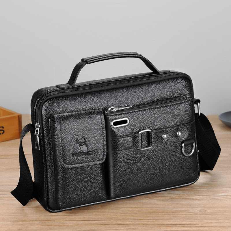 Cross-border men's shoulder messenger bag business commuter men's shoulder bag high-end men's shoulder bag men's bag