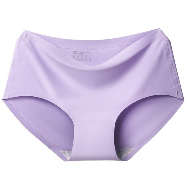 Light plate 810 ice silk seamless underwear one-piece cotton bottom crotch breathable mid-waist sexy women's briefs manufacturer20