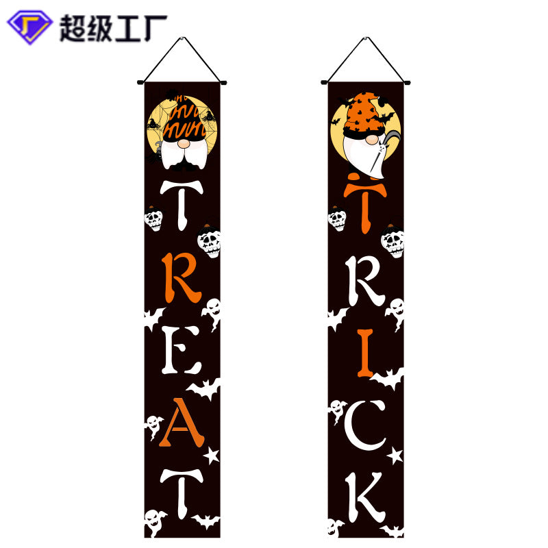 Halloween couplet curtain, ghost couple, Day of the Dead couplet, Halloween decoration, Halloween couplet