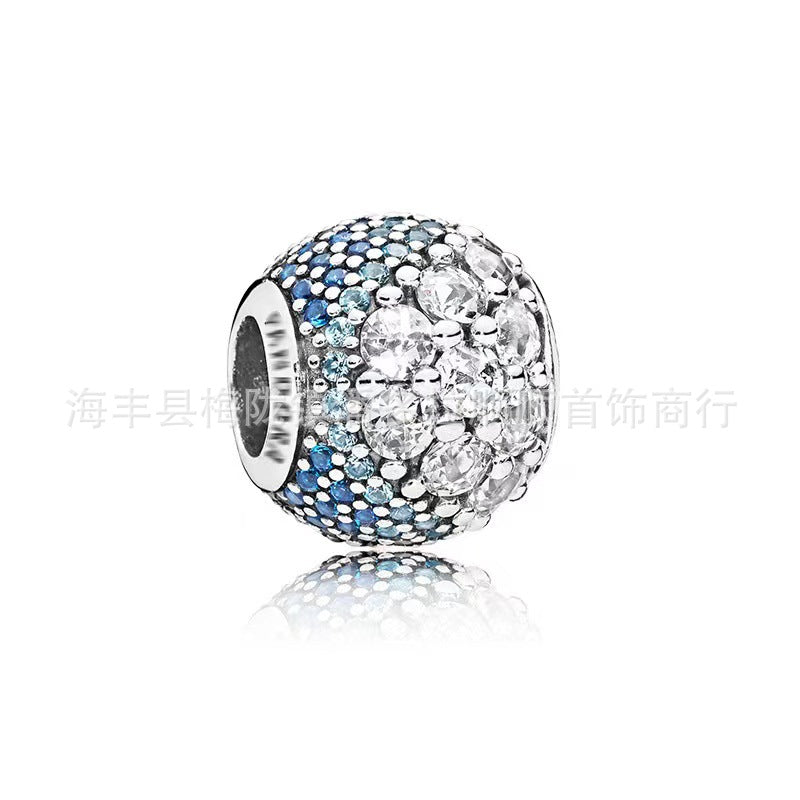 Panjia beads sterling silver S925 blue starry sky pendant pumpkin car dream catcher ocean heart beaded beads pendant