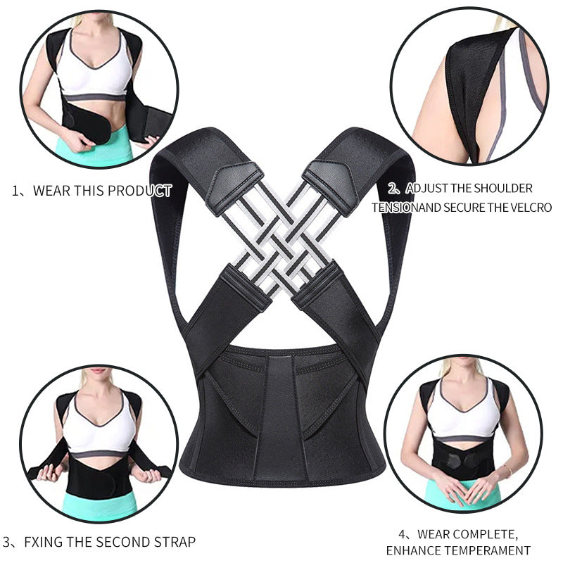 Douyin same anti-hunchback correction belt back posture correction waist shoulder correction shoulder correction men and women back fixer