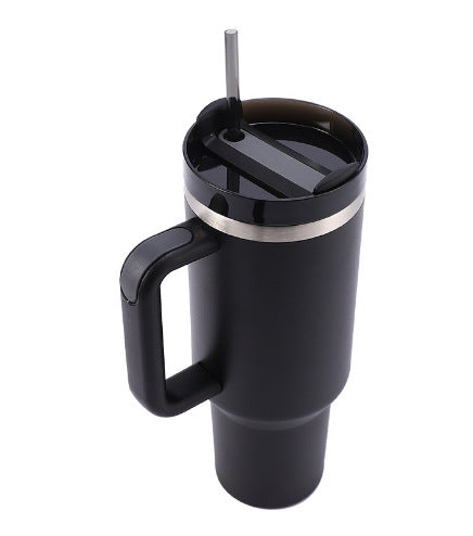 Ice Cup 304 Stainless Steel 40oz Car Cup Large Capacity Thermos Cup Straw Cup Cold Coffee Car Water Cup