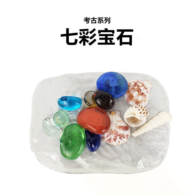 Archaeological excavation toys dinosaur fossil gem treasure hunt mermaid children's handmade DIY treasure digging toys