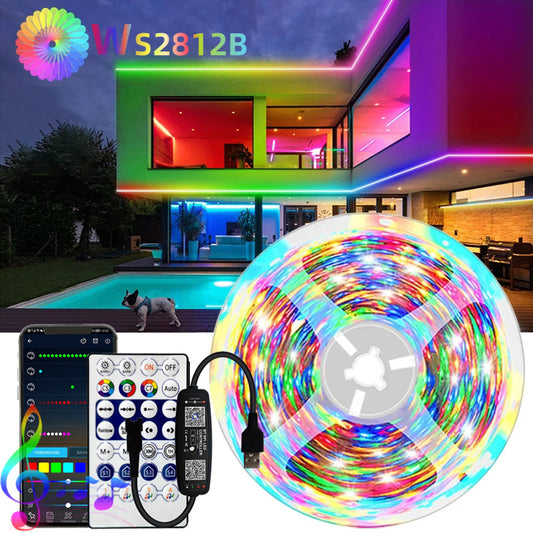 5V colorful ws2812b light strip RGB low voltage USB light strip Breathing running water desktop atmosphere LED light strip