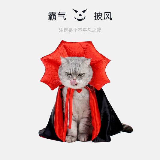 Pet cross-border Halloween costume witch vampire cat cloak dog Halloween cape cross-border hot sale