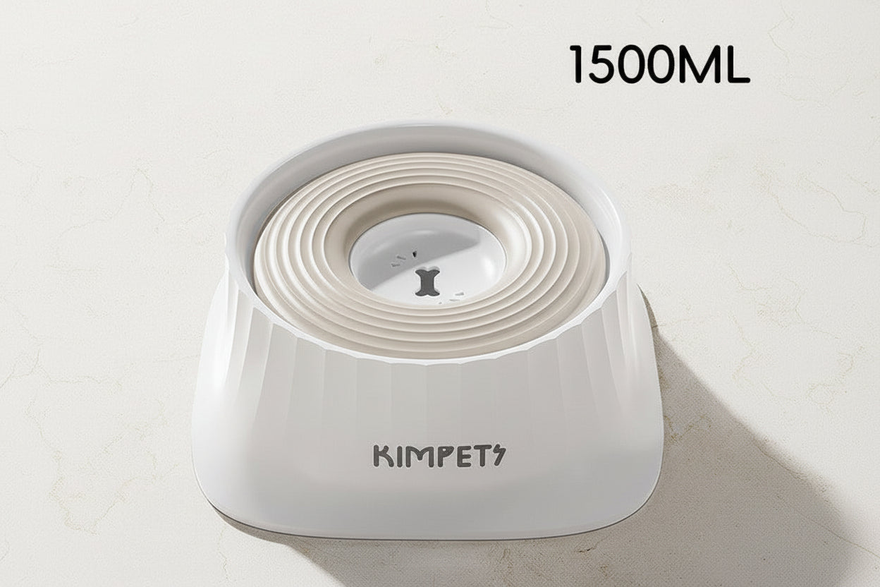 Non-wetting floating water bowl for dogs, transparent floating water bowl for pets, anti-tipping.