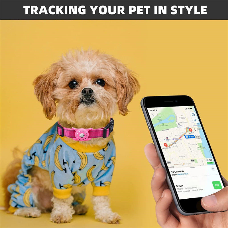 Suitable for Apple Airtag pet collars, cat collars, cross-border pet reflective adjustable dog reflective collars
