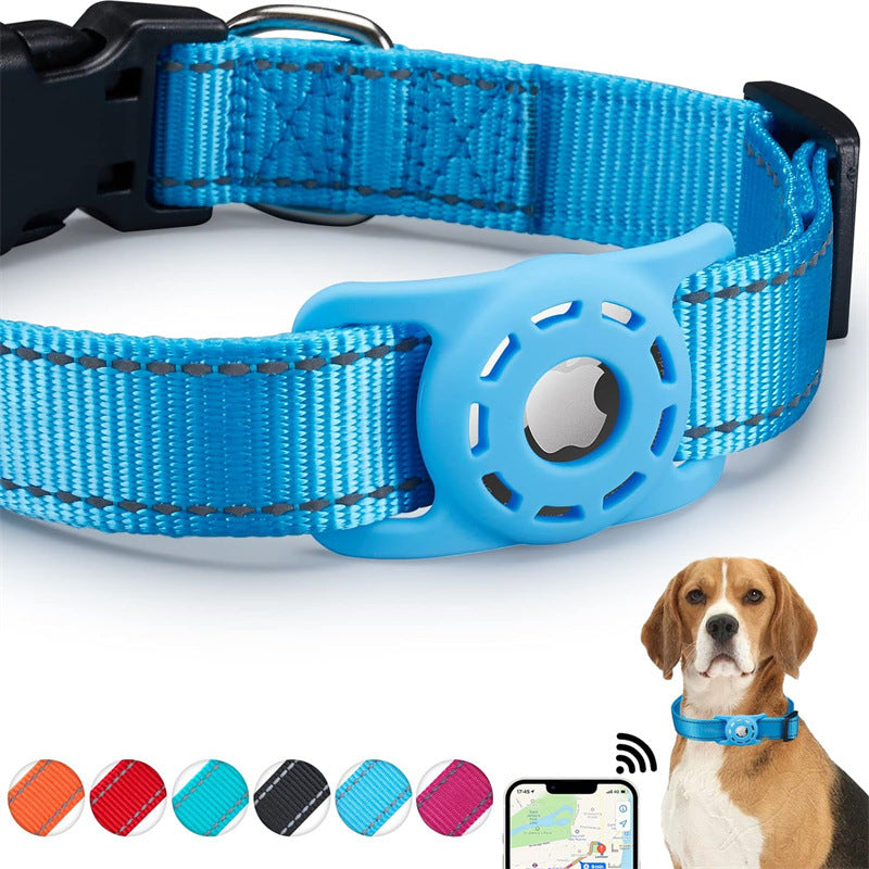 Suitable for Apple Airtag pet collars, cat collars, cross-border pet reflective adjustable dog reflective collars