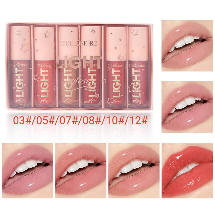 Amazon's best seller moisturizing candy lip glaze mirror pearlescent nude lip gloss 12 color lip gloss oil