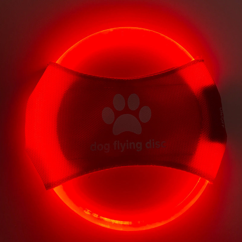 Pet Luminous Supplies LED Rechargeable Pet Luminous Frisbee Dog Training Toys Pet Dog Toy Frisbee