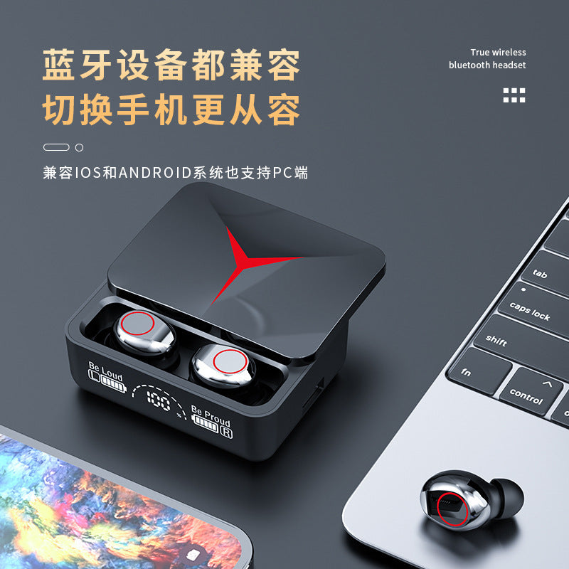 Cross-border exclusive m10 bluetooth headset wireless in-ear large power sports waterproof running long battery life f9 headset