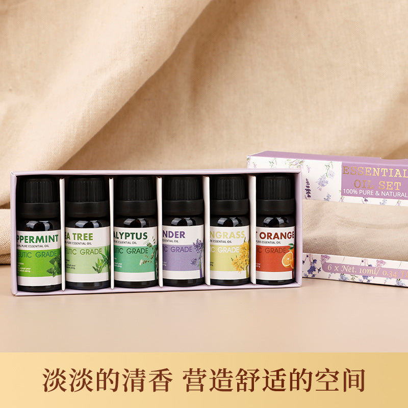 Cross-border hot-selling aromatherapy essential oil set lavender rose plant aromatherapy essential oil diffuser home bedroom long-lasting