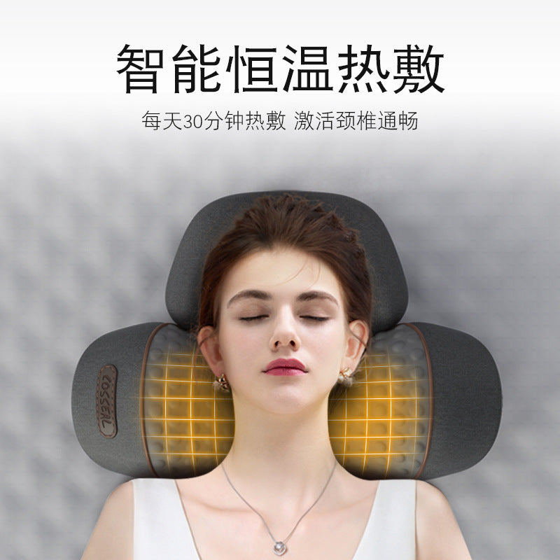 Cervical pillow for protecting the vertebrae while sleeping, special massage for the spine, non-traction heating compress, repairing cylindrical cervical pillow