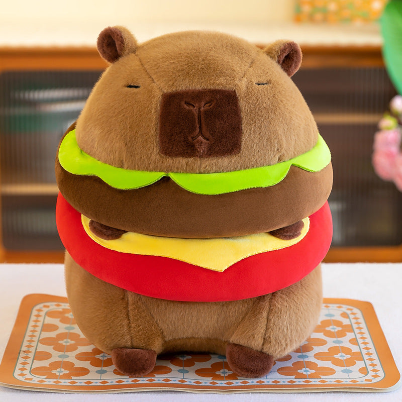 Factory direct supply Capybara plush toy runny nose strawberry hat turtle backpack capybara doll doll wholesale