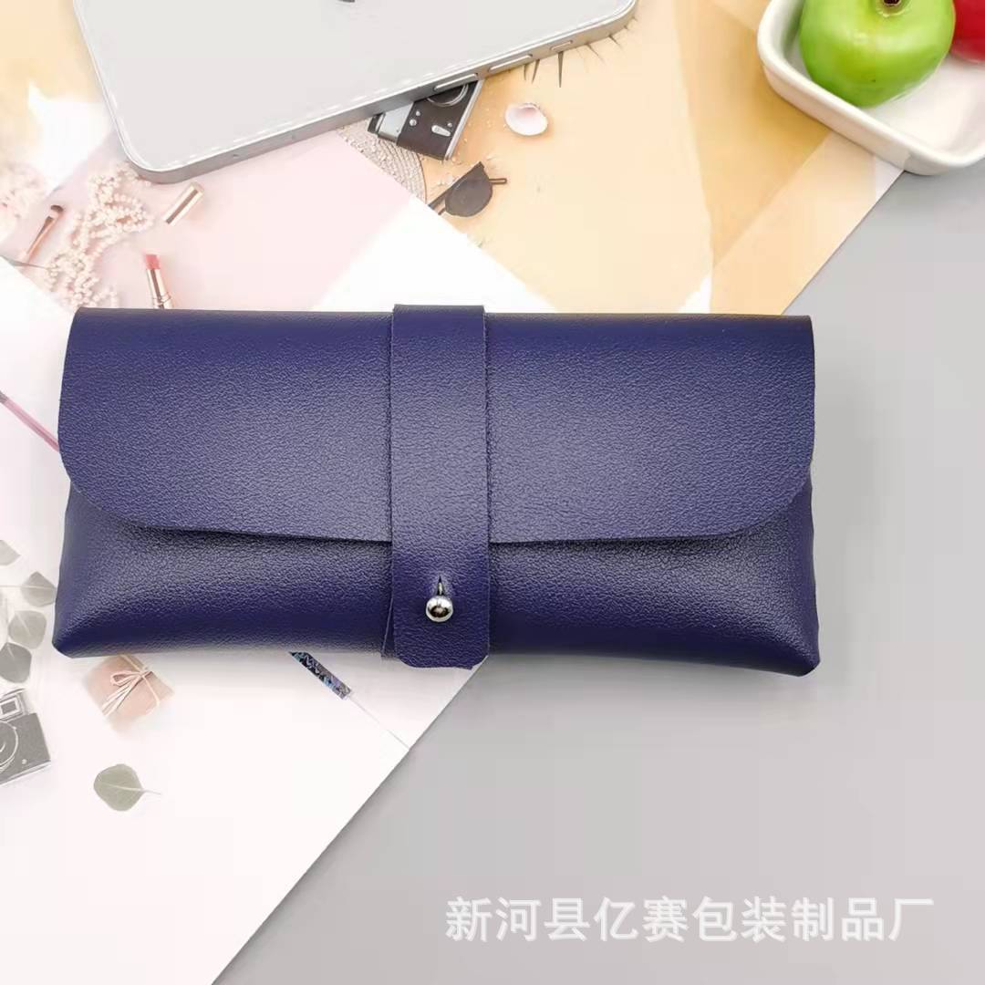 Leather Handmade Glasses Case Portable Cassette Sunglasses Bag PVC Leather Glasses Soft Case Factory