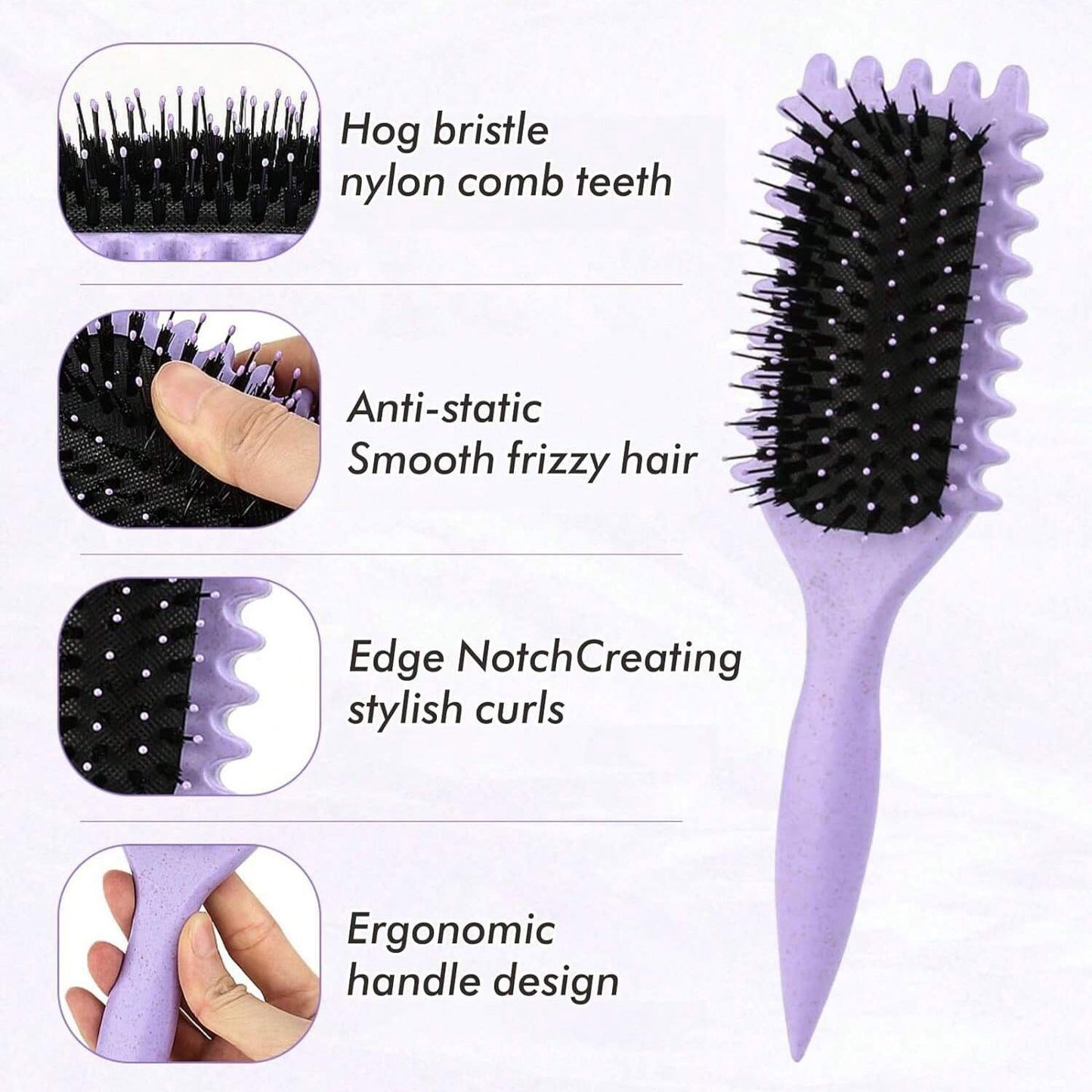 Hot Comb Wholesale Bounce Curl Defining Styling Brush Massage Comb Air Cushion Comb Curling Comb Cross-border Comb Factory