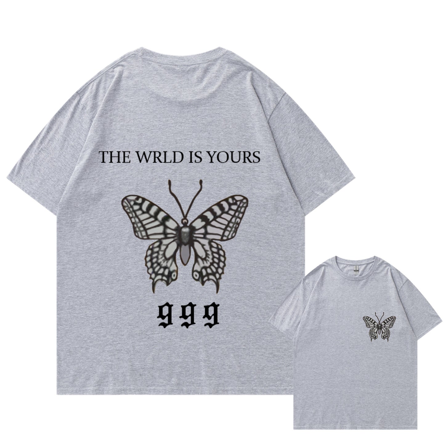 New fashion casual round neck half sleeve printed cotton T-shirt American hip-hop singer Juice WRLD