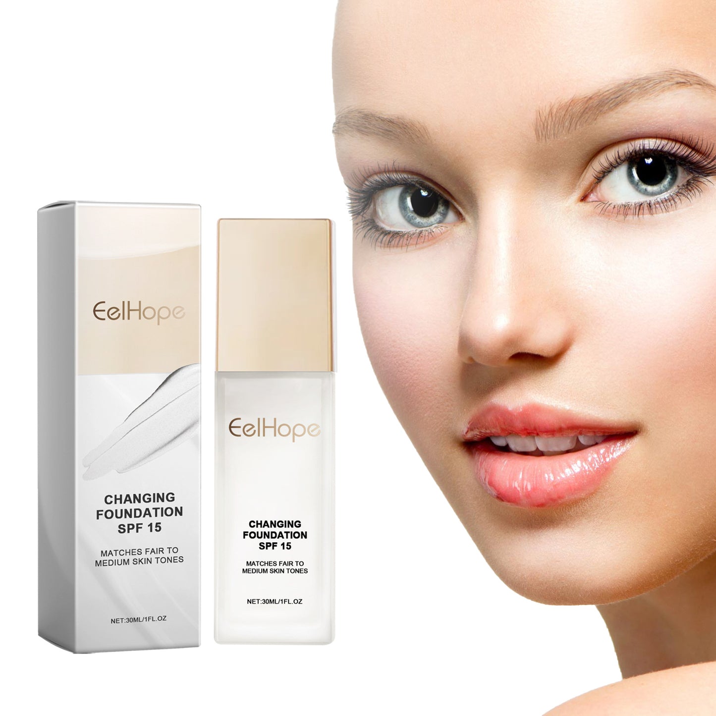 EELHOPE moisturizing liquid foundation moisturizing natural light makeup skin foundation