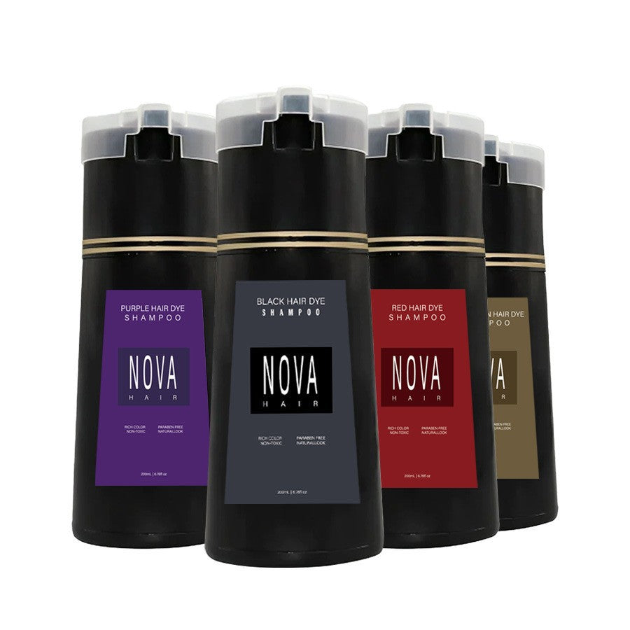 Nova Hair Dye Shampoo Hair Dye Plant Formula No Damage to Hair Lazy People No Bleach Cross-border