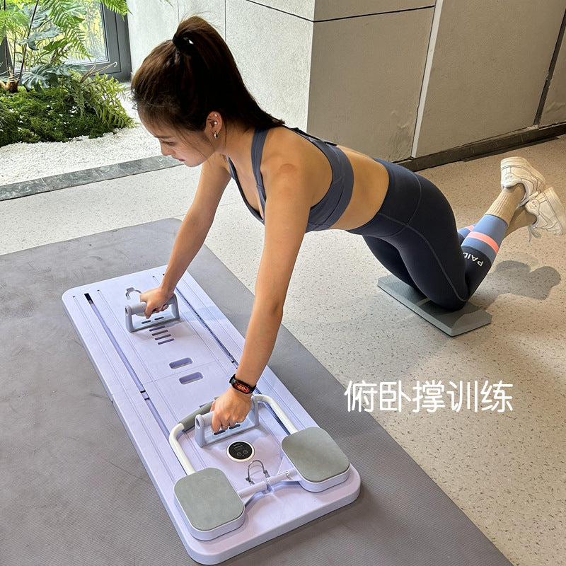 New multifunctional abdominal board wheel fitness board home exercise abdominal muscle vest line portable men and women fitness equipment