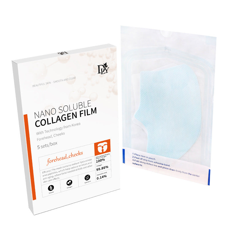 Type III nano collagen soluble mask dissolves in water, forehead wrinkles and nasolabial folds filling tablets, cross-border DLY