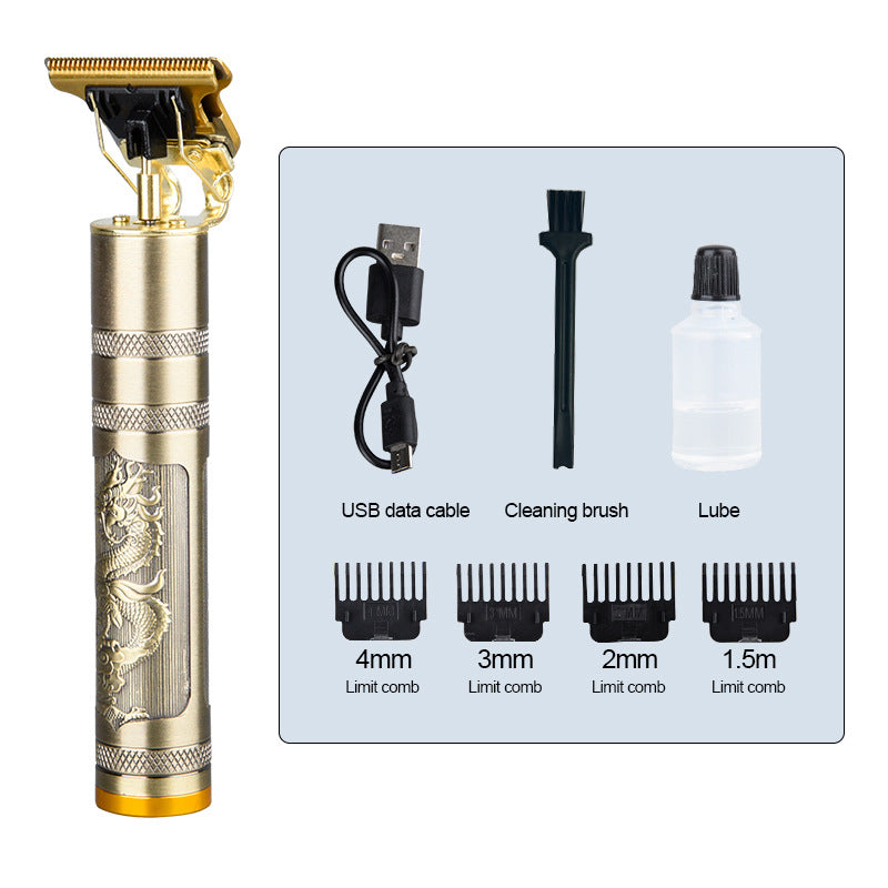 Cross-border hair clipper hairdressing electric clipper electric hair clipper oil head carving razor bald hair clipper